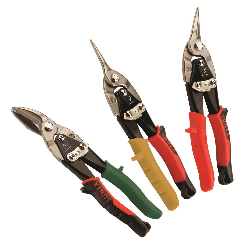 Sunex 3 Pc 10 In. Aviation Snip Set - Flockneti