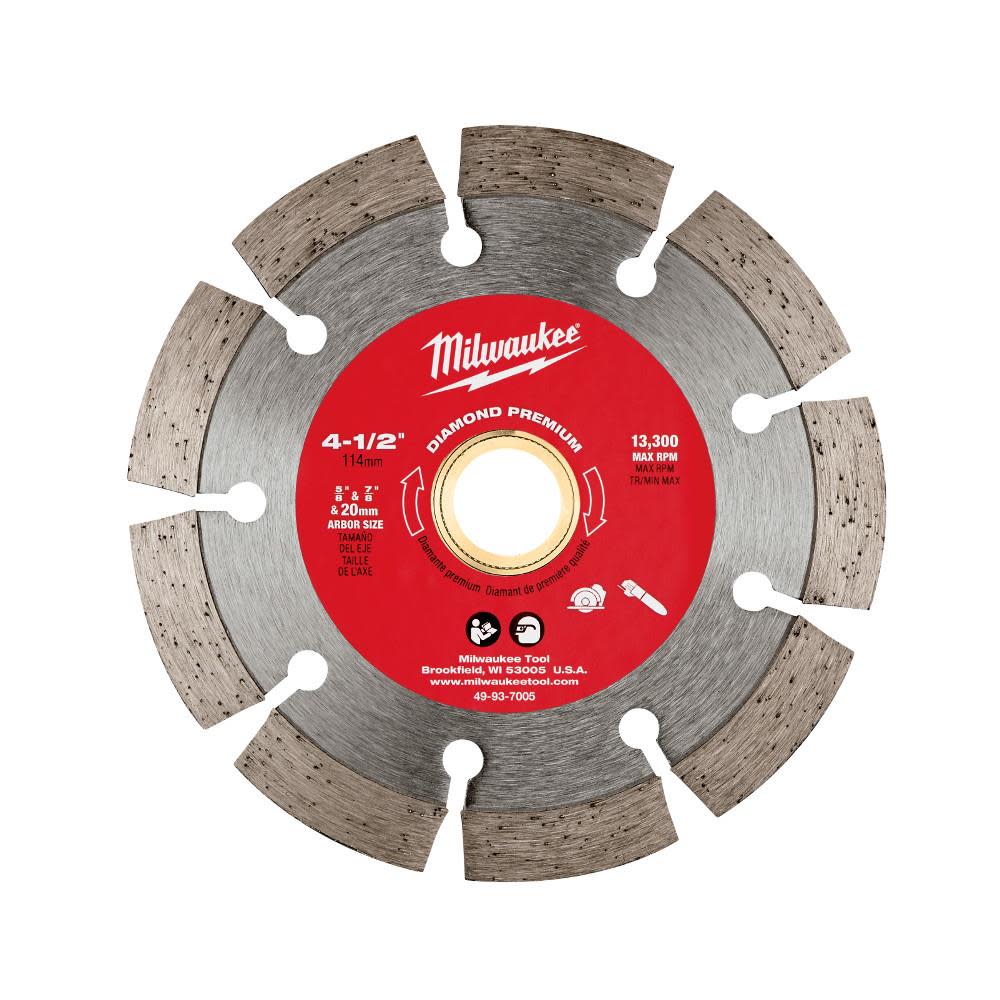 Milwaukee 4-1/2 in. Diamond Premium Segmented - Flockneti