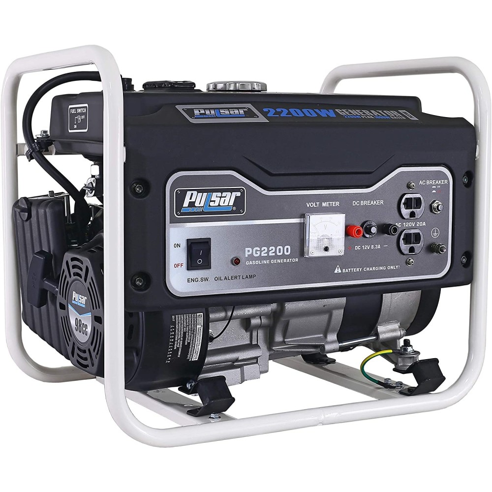 Pulsar Products Generator 120V 2200W 98cc 4 Stroke Gasoline Portable - Flockneti