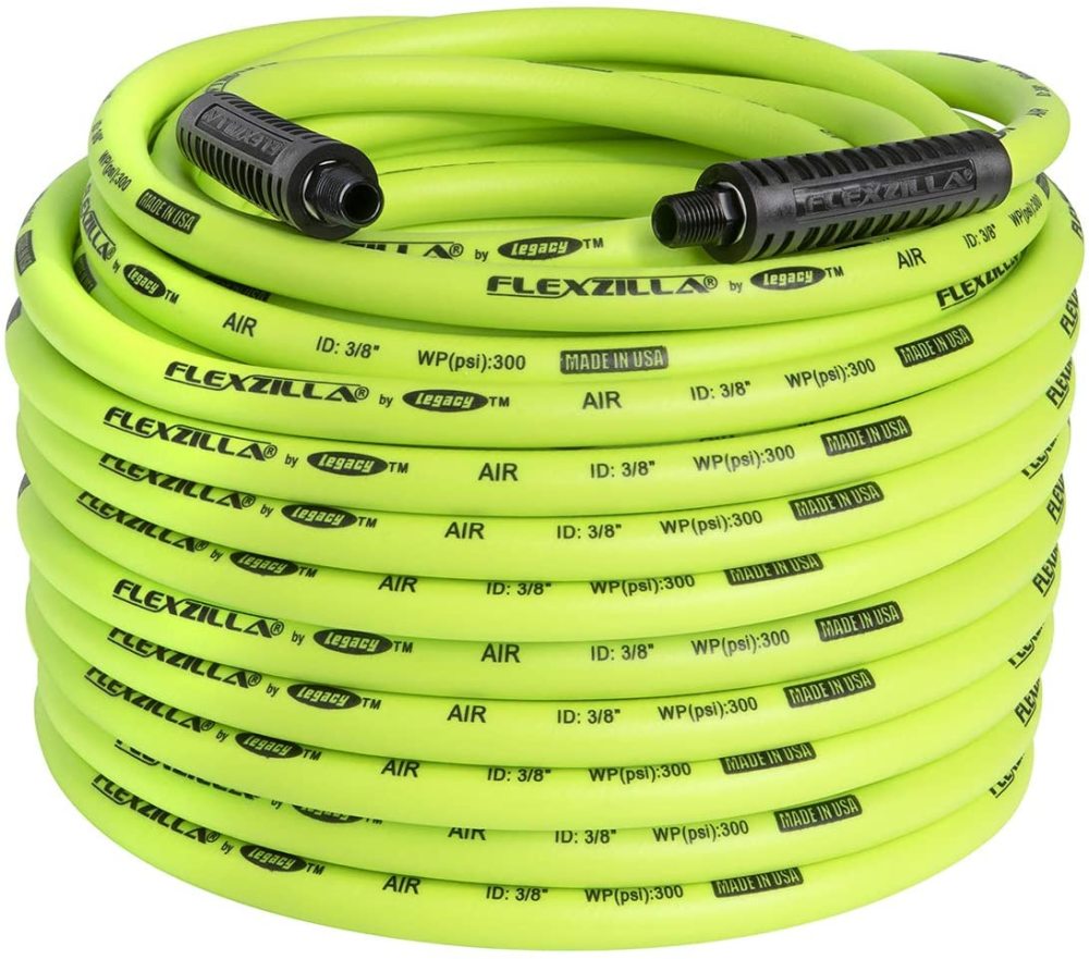 Legacy 3/8 In. x 100 Ft. Air Hose with 1/4 In. MNPT Fittings - Flockneti