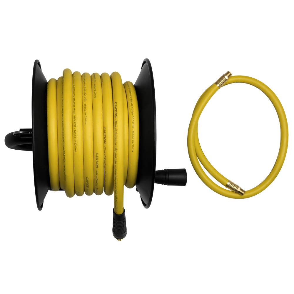 DEWALT 3/8 In. x 50 Ft. Manual Rubber Hose Reel - Flockneti