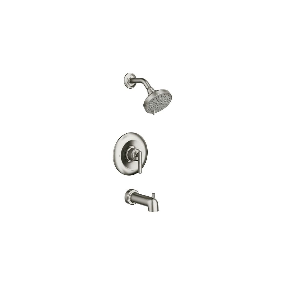 Moen Gibson Tub/Shower Faucet Spot Resist Nickel 4.5″ 1 Handle - Flockneti