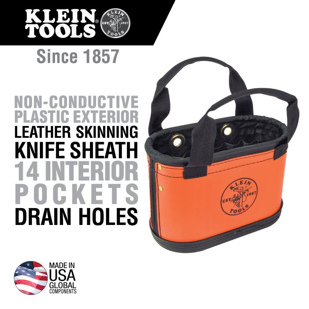 Klein Tools Hard Body Oval Bucket Orange/Black - Flockneti