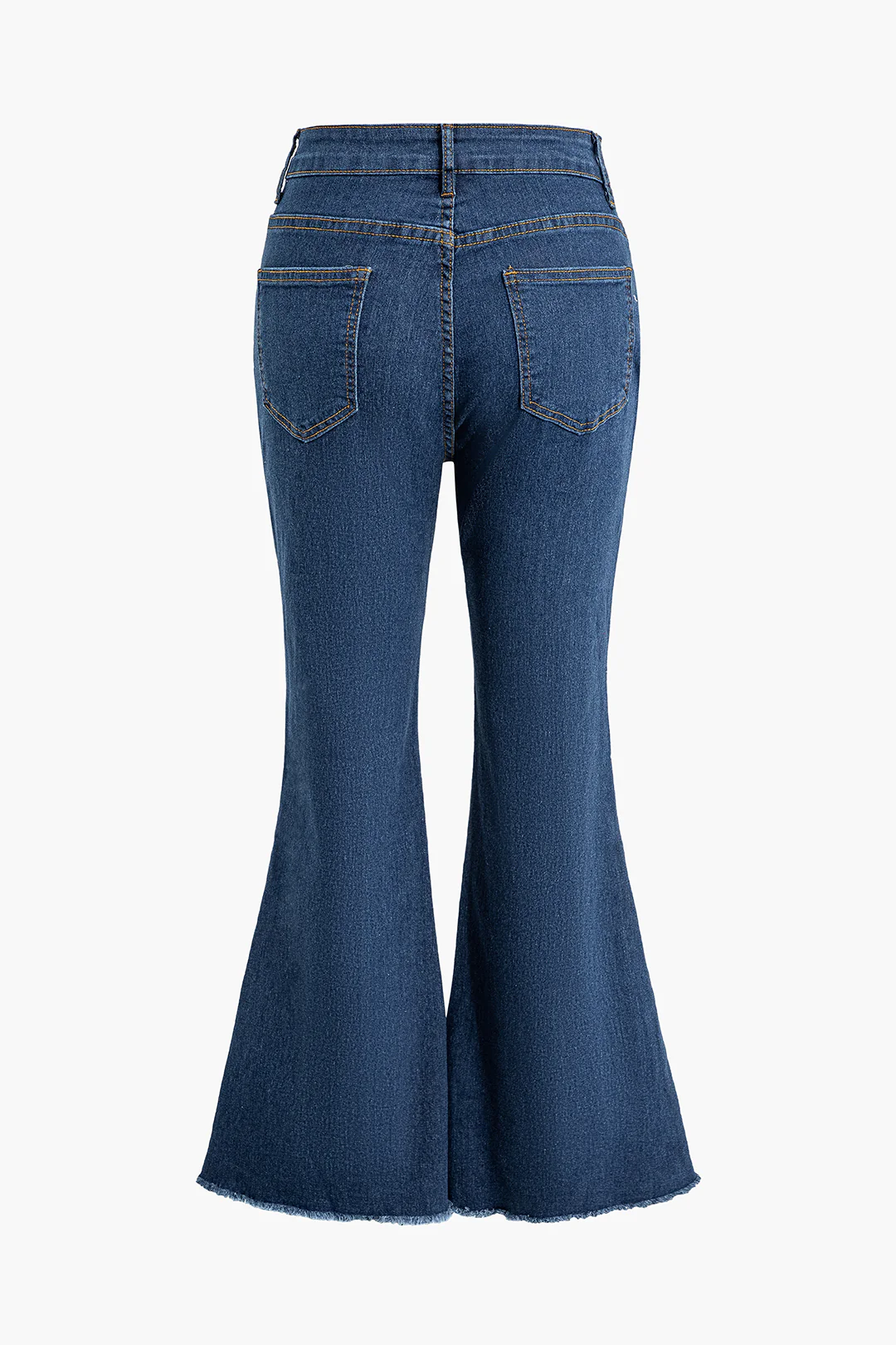 Denim Button High Waist Slim Jeans - Flockneti