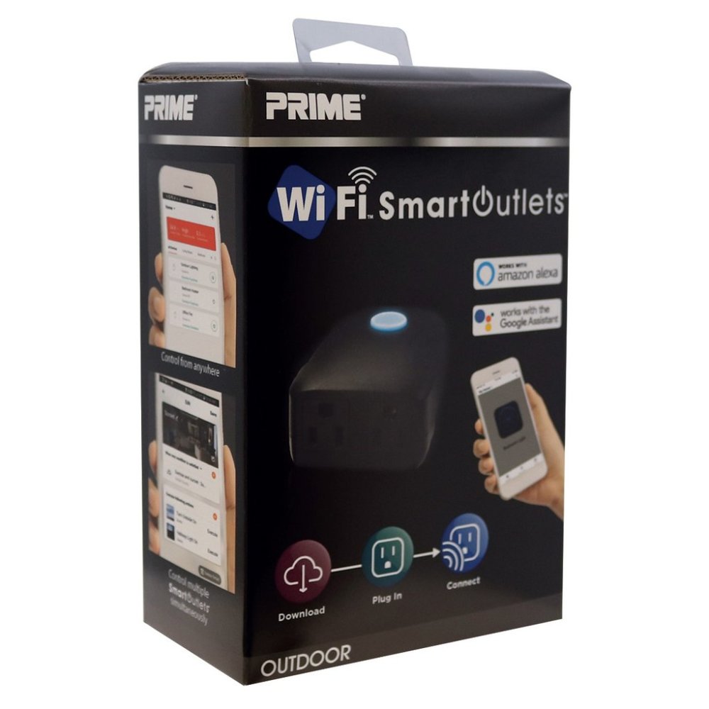 Prime 2 Outlet Outdoor WiFi Remote Control Smart Outlet - Flockneti
