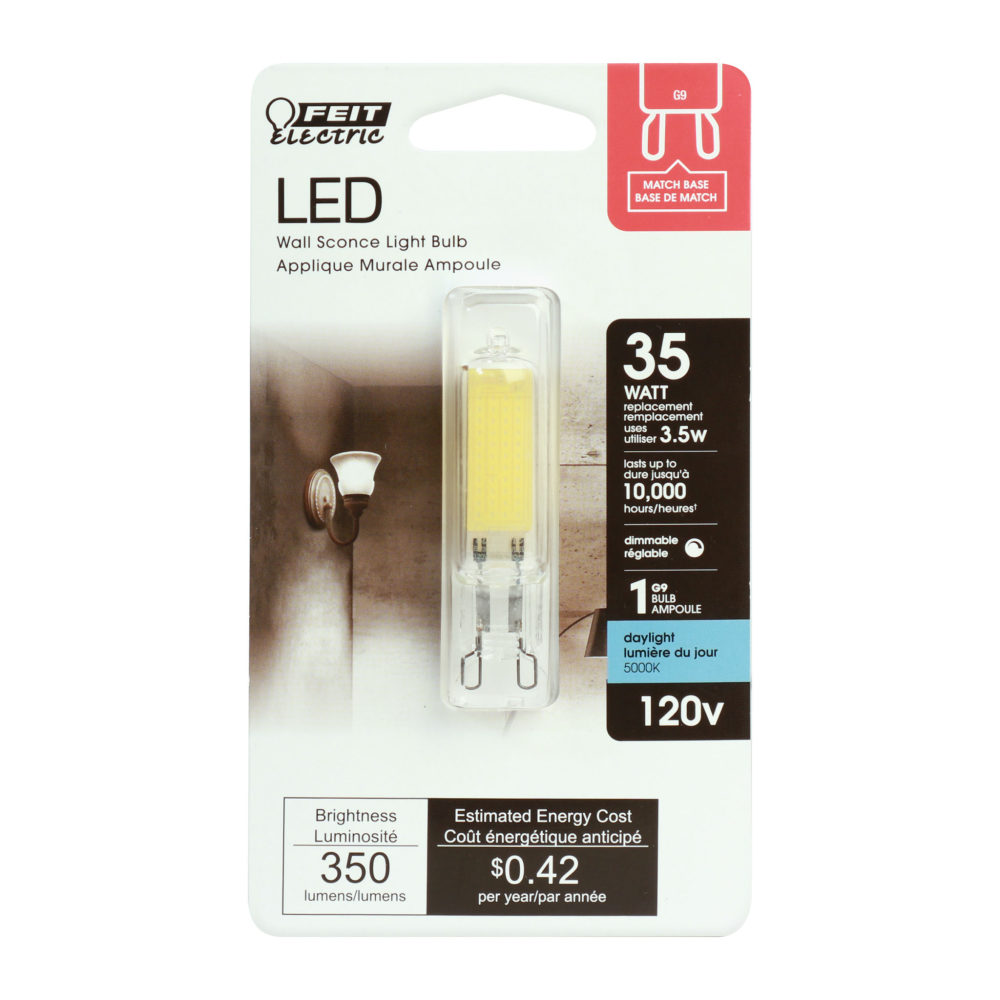 Feit Electric 35W T4 G9 5000K Specialty LED Bulb 3pk - Flockneti