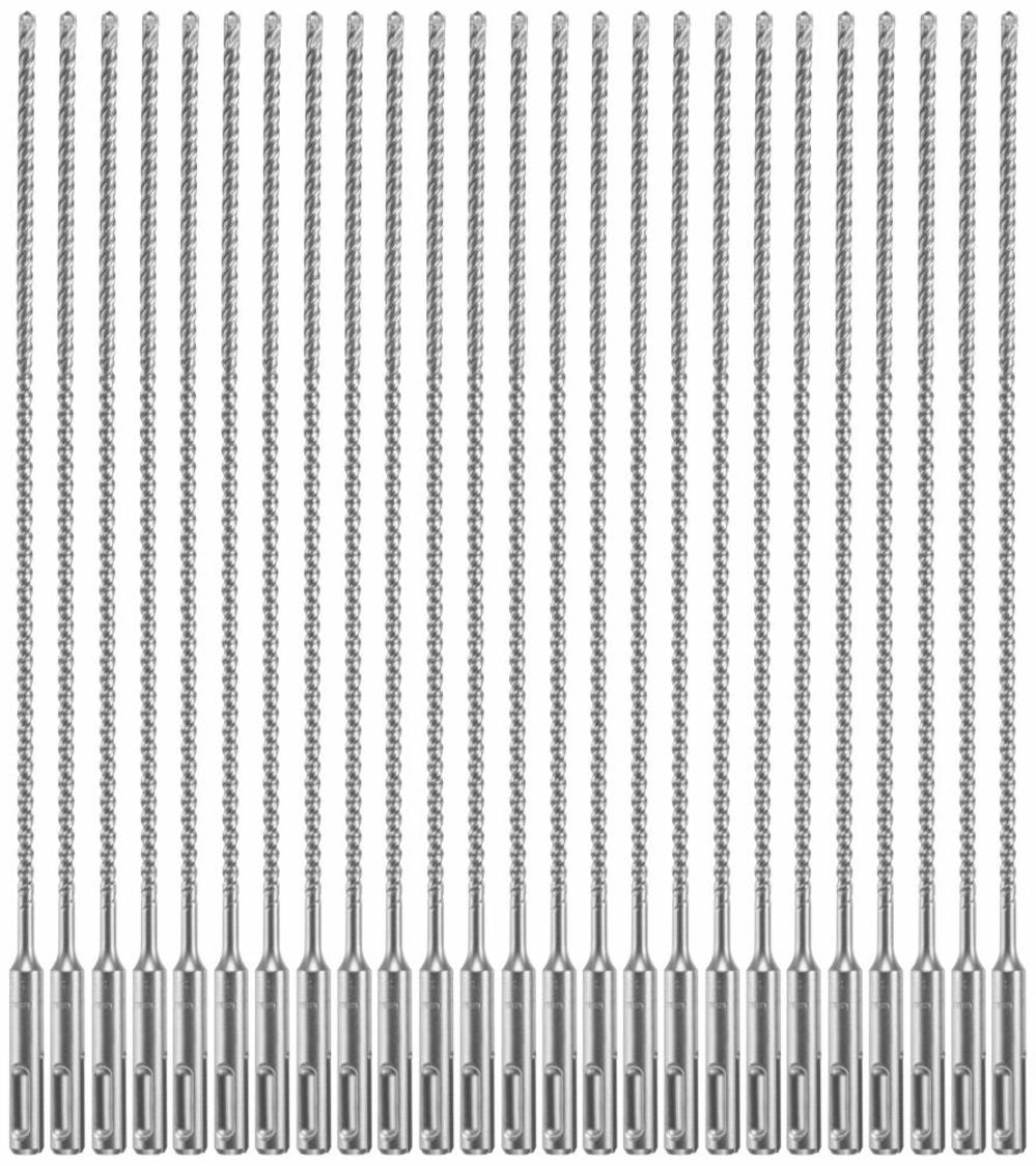 Bosch 25 pc. 3/16 In. x 10 In. x 12 In. SDS-plus Bulldog Xtreme Carbide Rotary Hammer Drill Bits - Flockneti