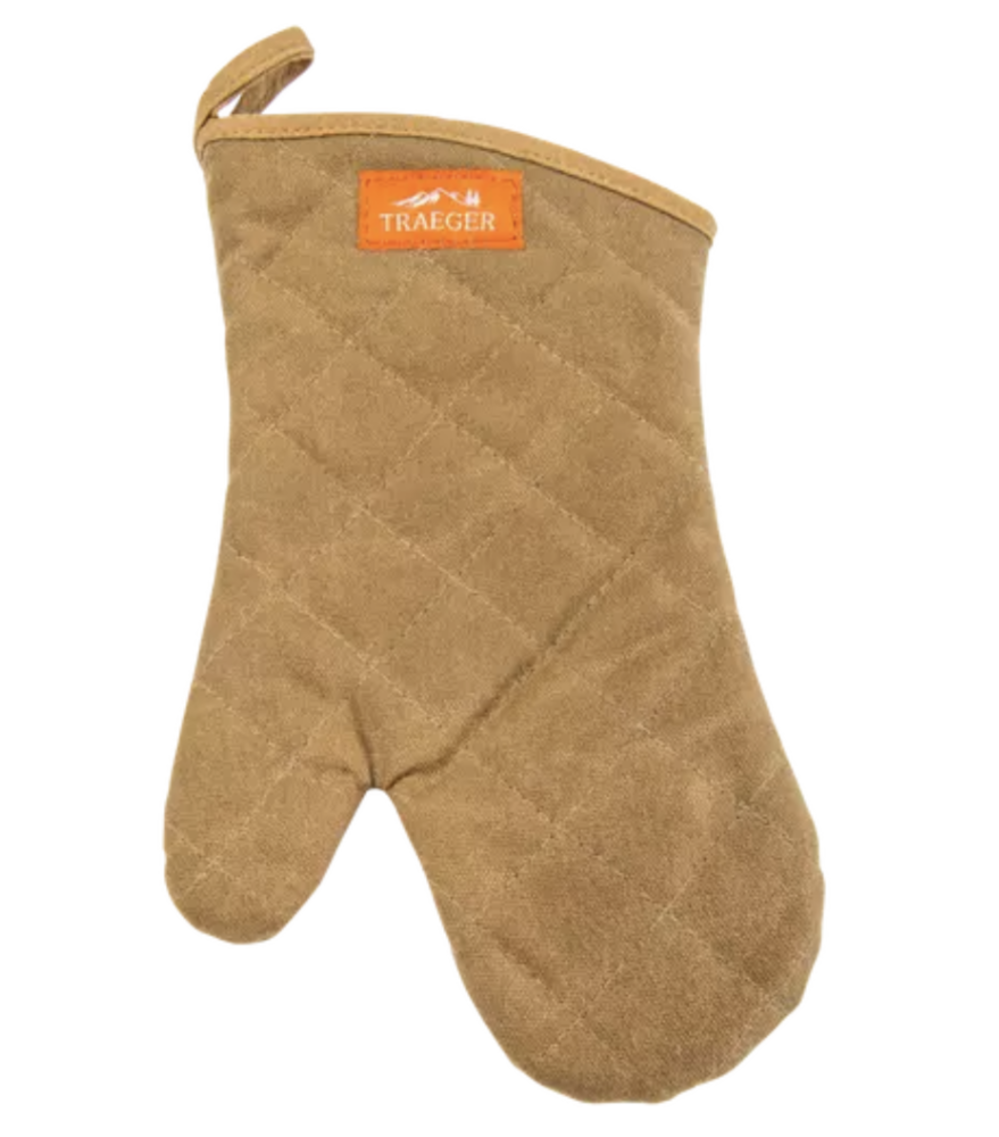 Traeger Canvas & Leather BBQ Mitt - Flockneti