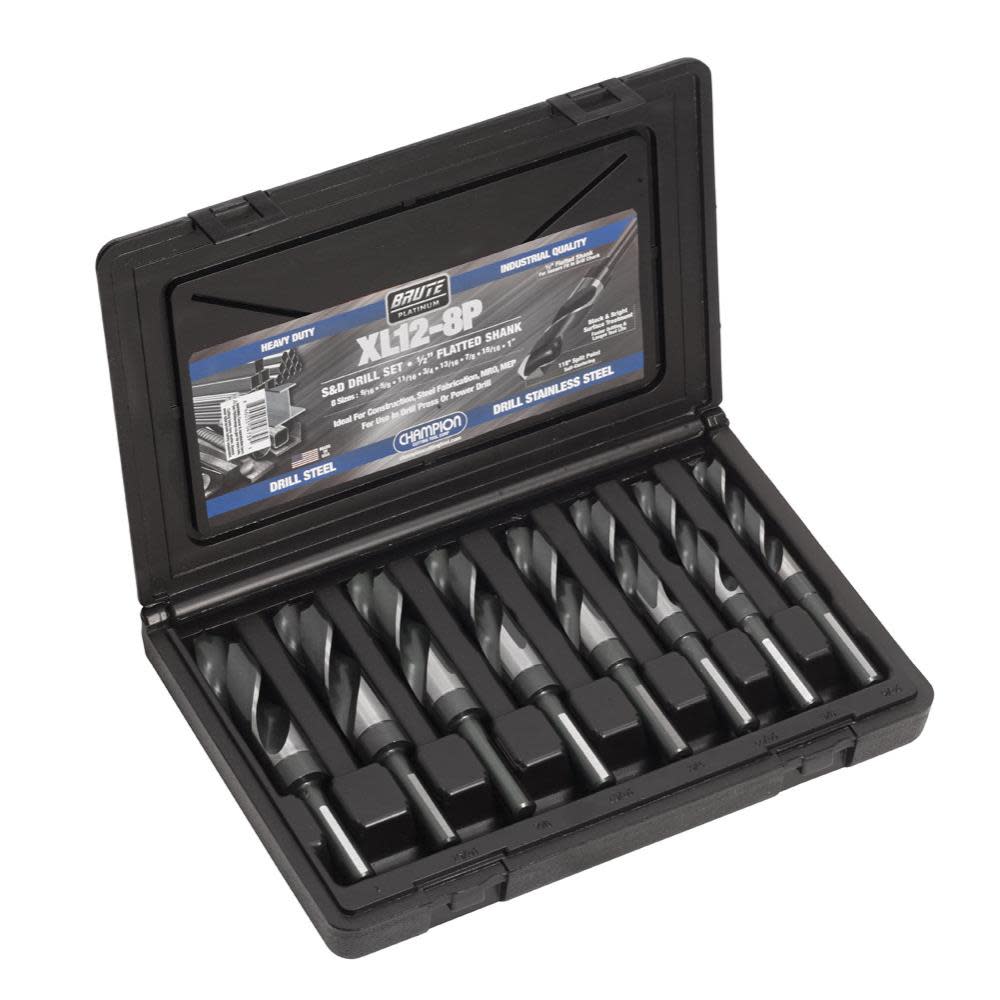 Champion Cutting Tool 8 pc 9/16 – 1 Brute S&D Set - Flockneti
