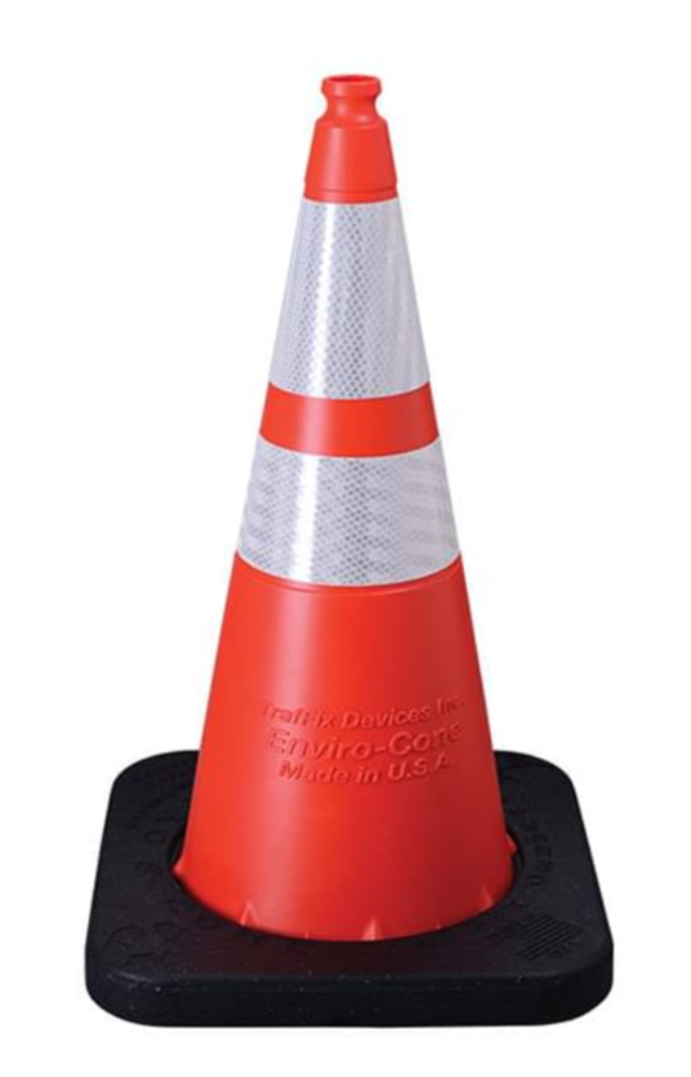 28 In. Enviro-Cone, 10lb. with 4 In. & 6 In. reflective collars – Orange - Flockneti