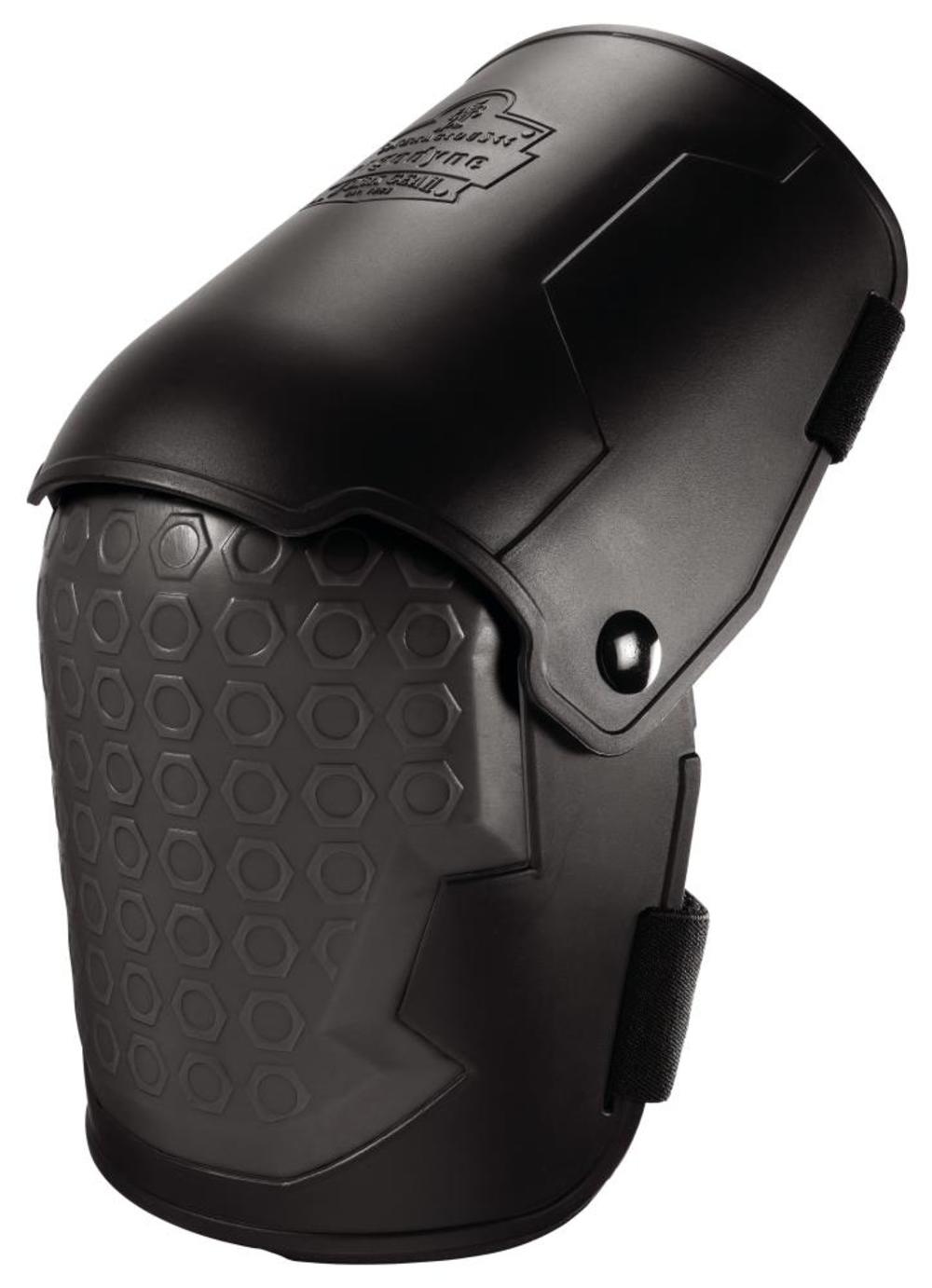 Ergodyne ProFlex 360 Black Hard Shell Hinged Knee Pads Non-Marring Cap - Flockneti