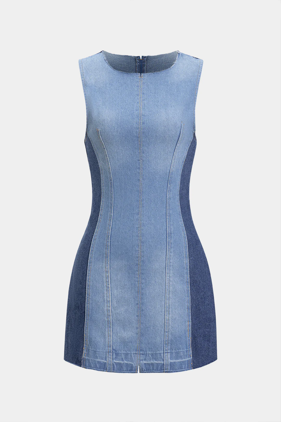 Denim Tank Sleeveless Dress - Flockneti