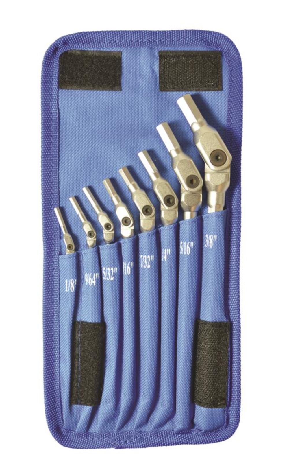 Bondhus 8 piece Chrome Hex Pro Wrench Set – Sizes: 1/8-3/8″ - Flockneti