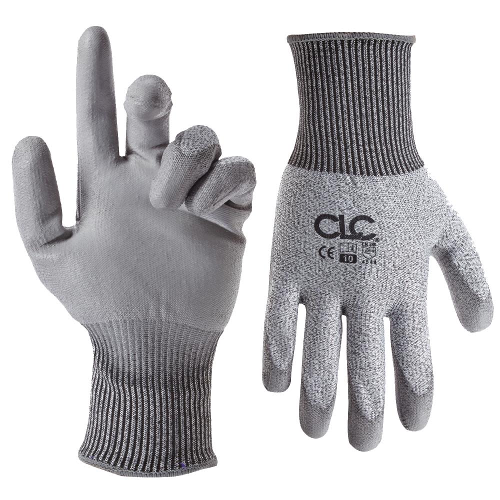 CLC Cut Resistant Polyurethane Dip Glove Large - Flockneti
