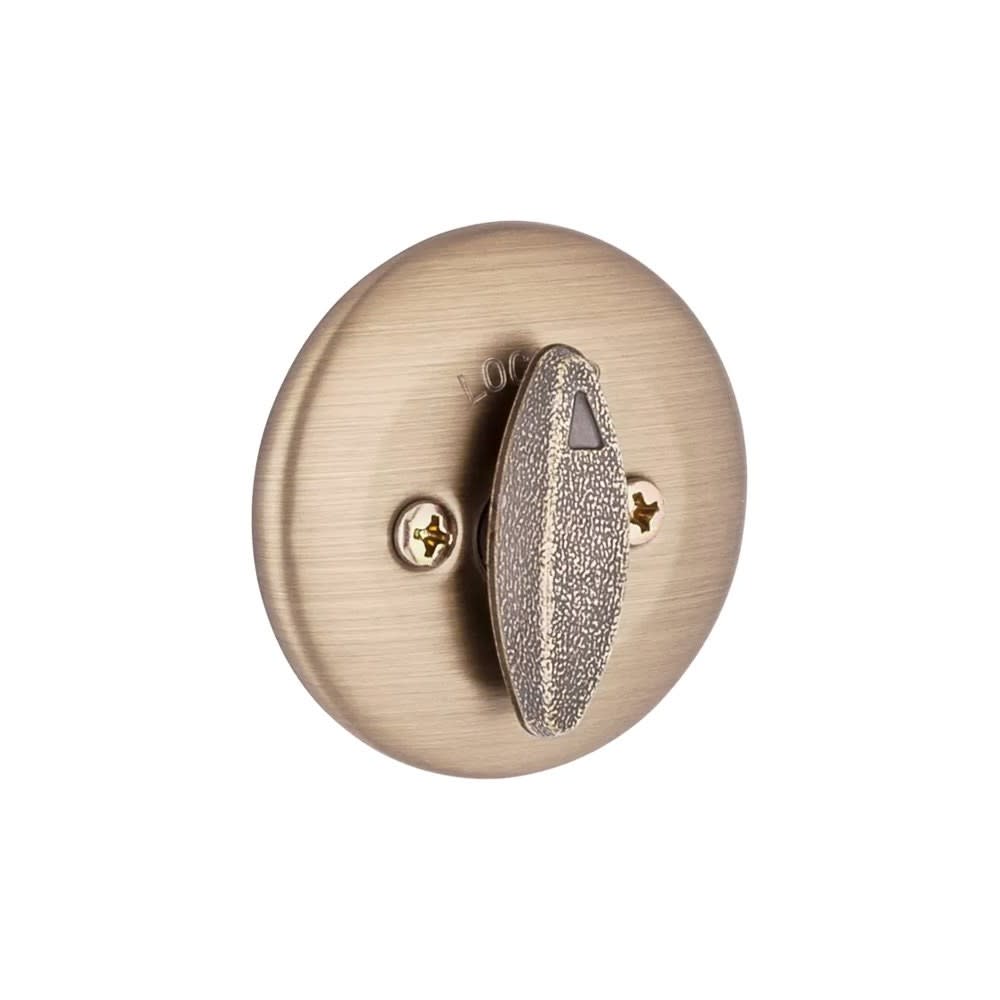 Kwikset Antique Brass Single Cylinder Deadbolt with Pin & Tumbler - Flockneti