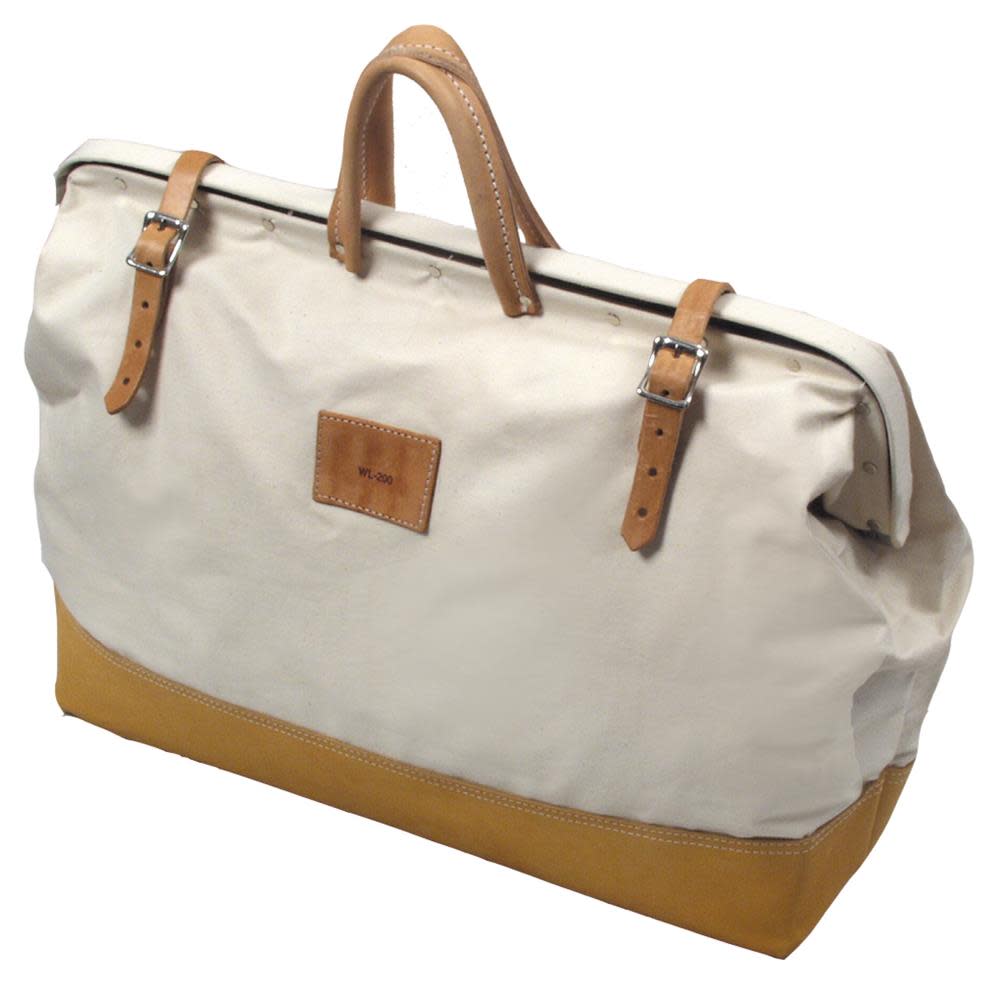 Kraft Tool Co 22 In. Deluxe Leather Bottom Canvas Bag - Flockneti