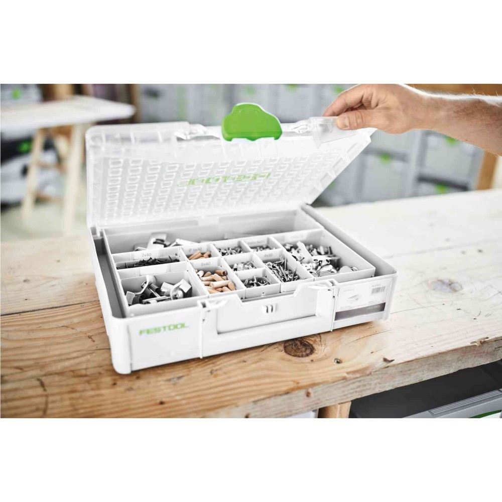 Festool SYS3 ORG M 89 22xESB Systainer Organizer with Containers - Flockneti