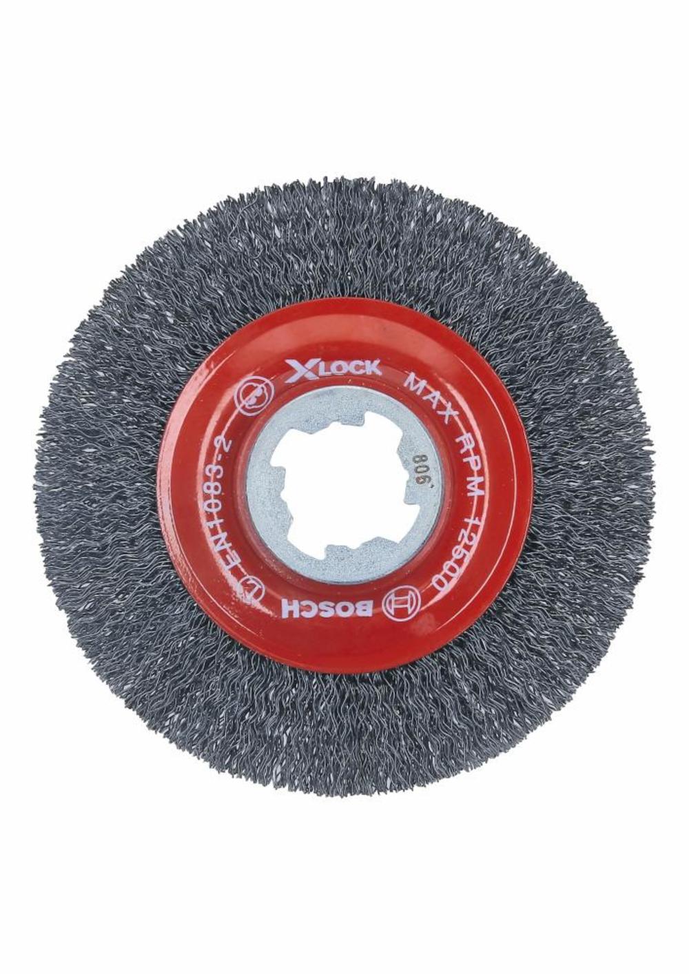 Bosch 4-1/2 In. Wheel Dia. X-LOCK Arbor Tempered Steel Crimped Wire Wheel - Flockneti