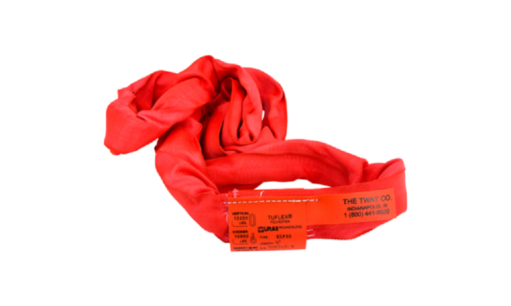 Lift-All 8 Ft. Red Endless Tuflex Poly Roundsling - Flockneti