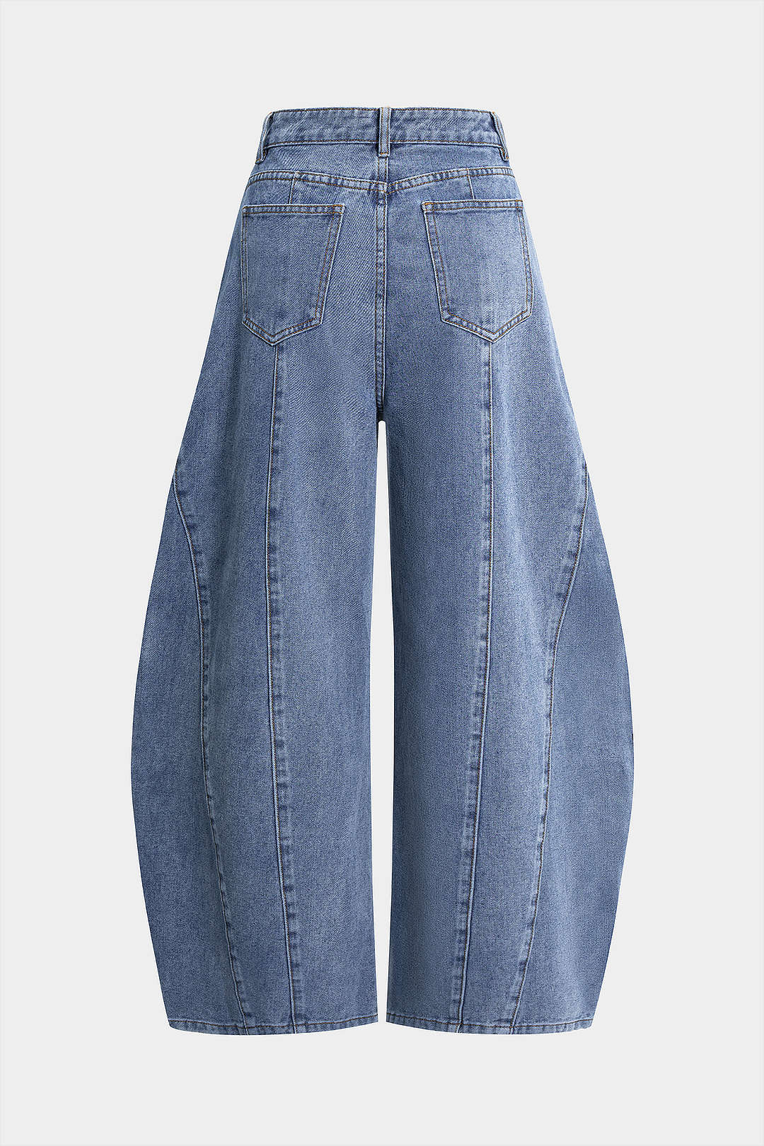 Denim Washed Barrel Jeans - Flockneti
