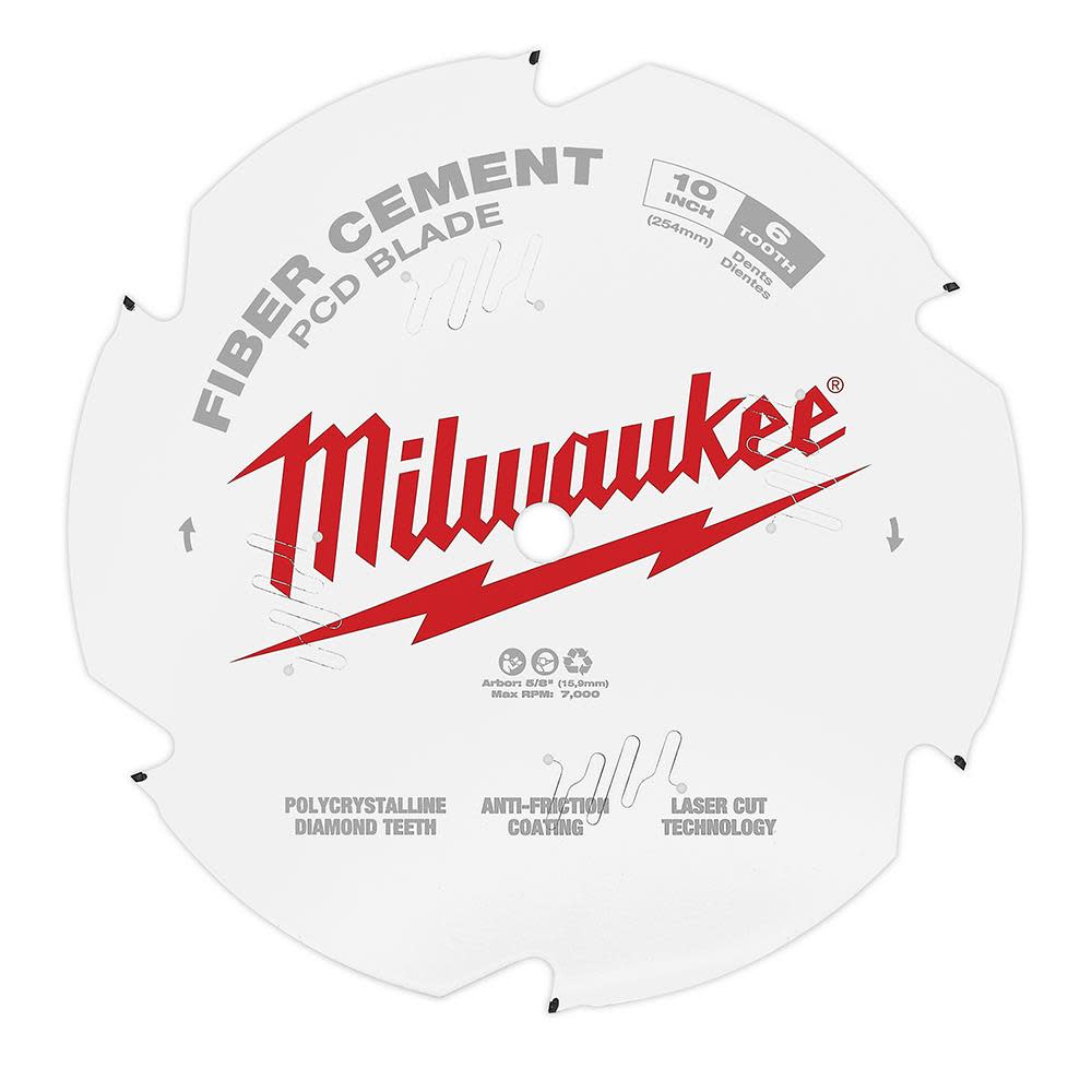 Milwaukee 10 in. PCD/Fiber Cement Circular Saw Blade - Flockneti