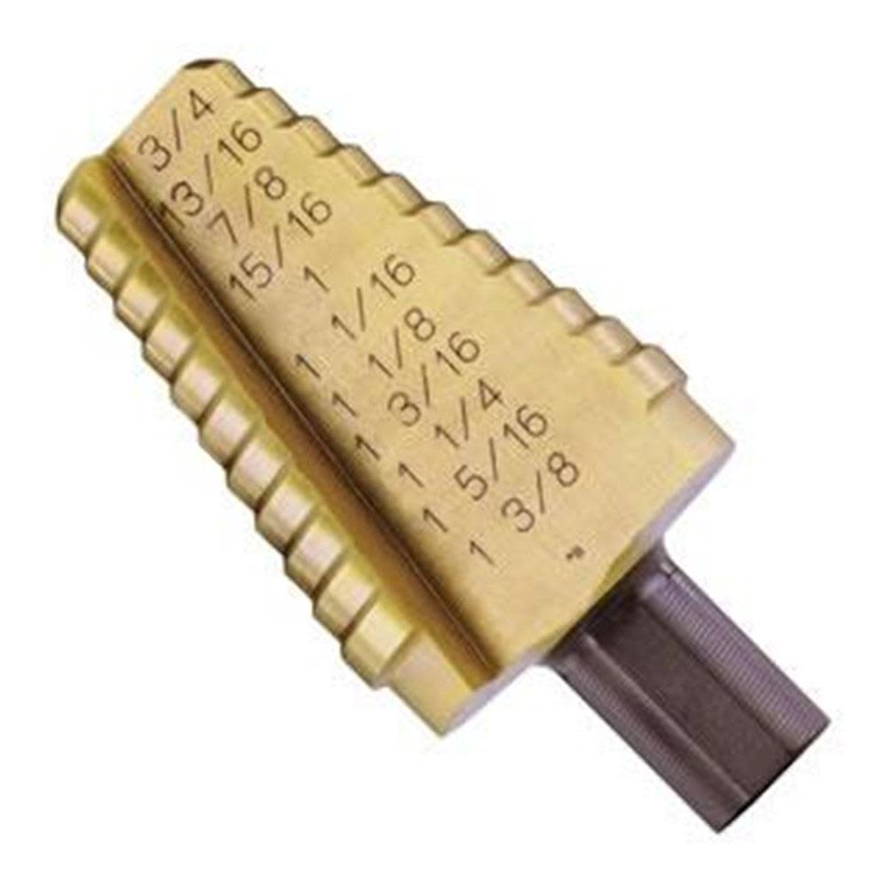 Irwin #21 Unibit (TiN) Step Drill 13/16 In. to 1-3/8 In. 10 Hole Sizes - Flockneti