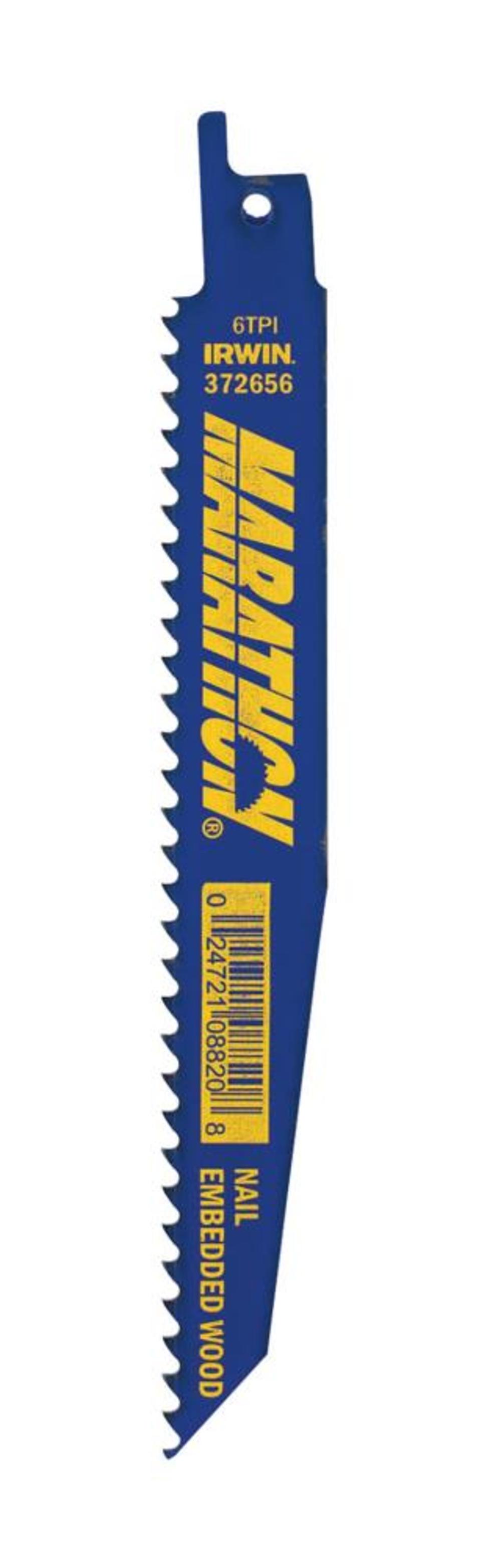 Irwin 6 In. x 0.050 In. 6 TPI Reciprocating Saw Blade 5 pk. - Flockneti