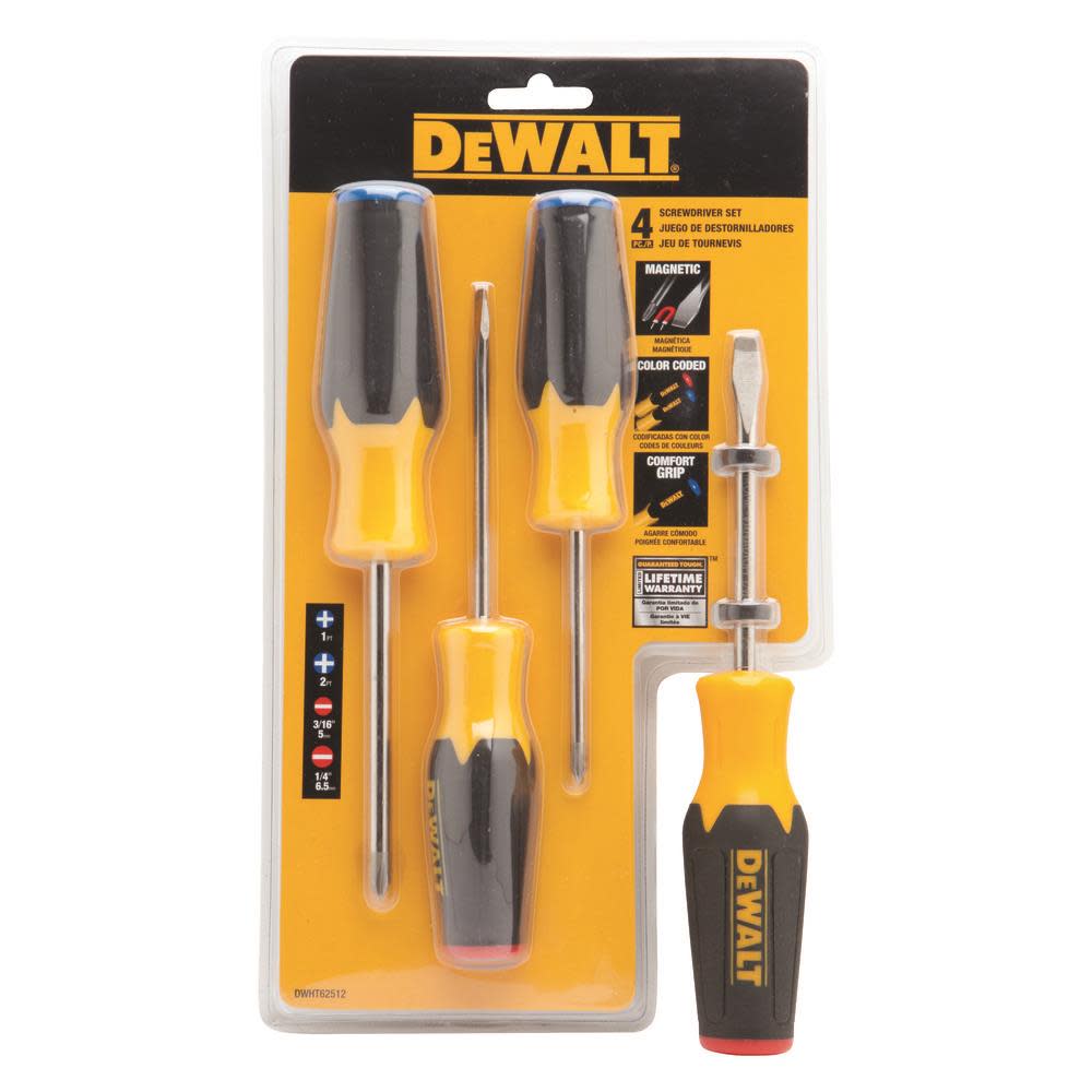 DEWALT 4 Piece Screwdriver Set - Flockneti