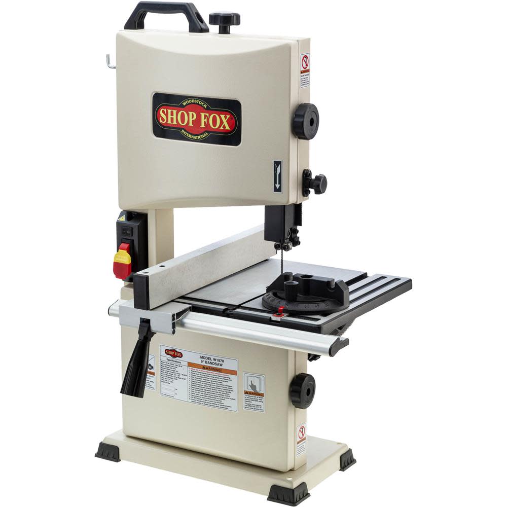 Shop Fox Benchtop Bandsaw 1/3HP 120V 1 Phase 2.8A 9″ - Flockneti