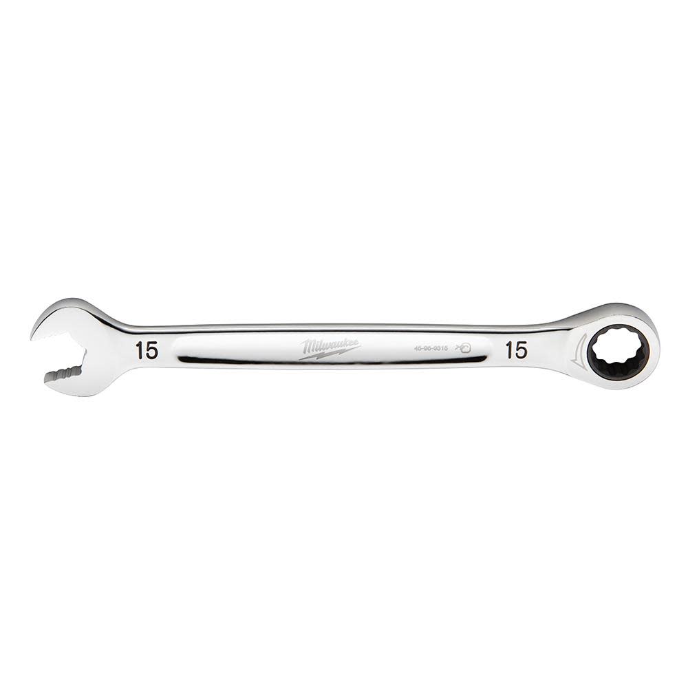Milwaukee Ratcheting Combination Wrench 15mm Metric - Flockneti