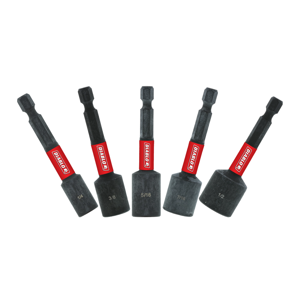 Diablo Tools 2-9/16″ Magnetic Nut Setter Assorted Pack - Flockneti