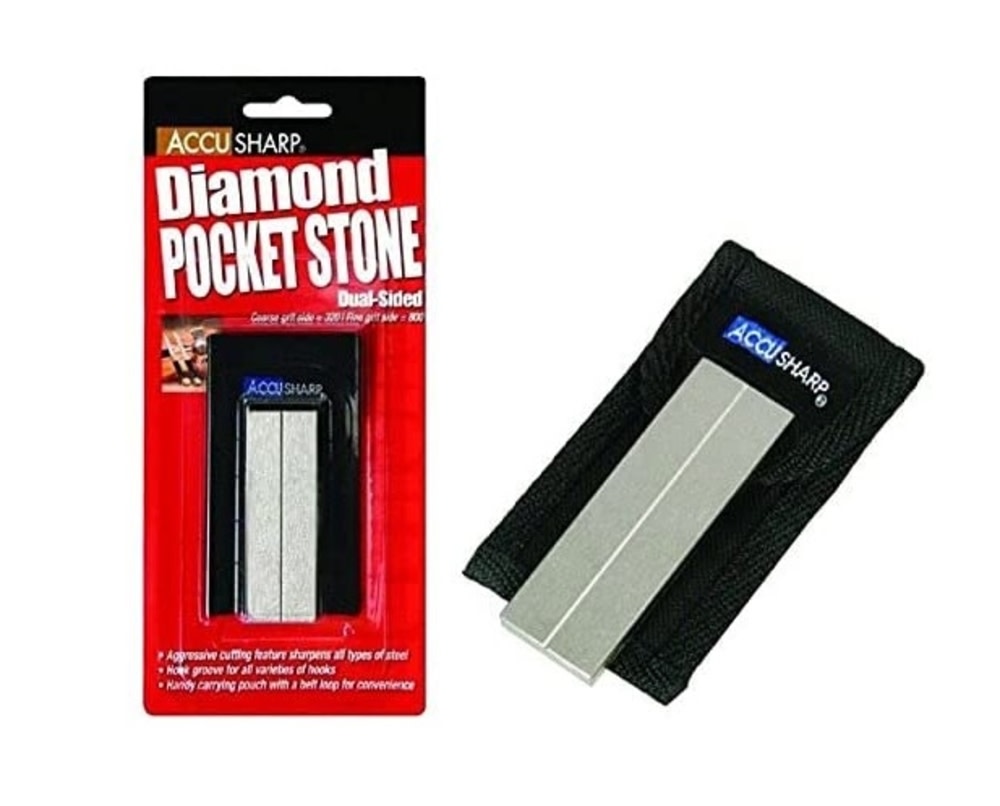 Accusharp Diamond 3″ Sharpening Stone with Pouch - Flockneti