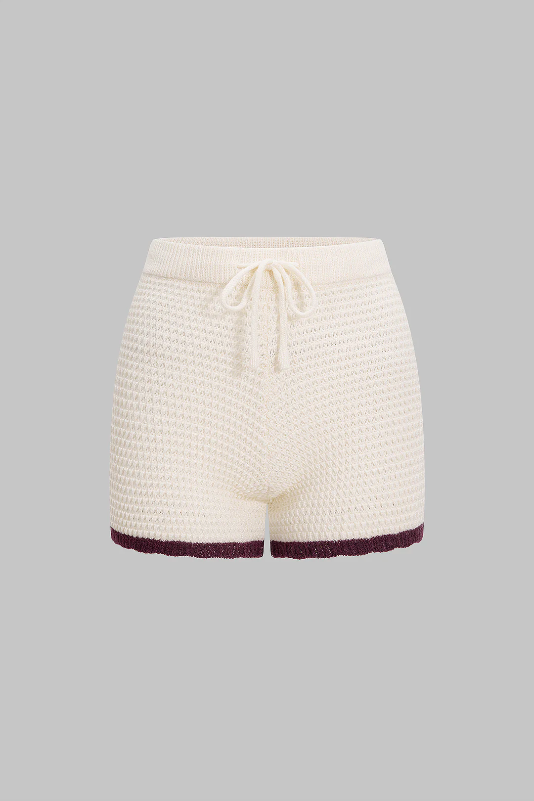 Knit Tie-Up Contrast Shorts - Flockneti