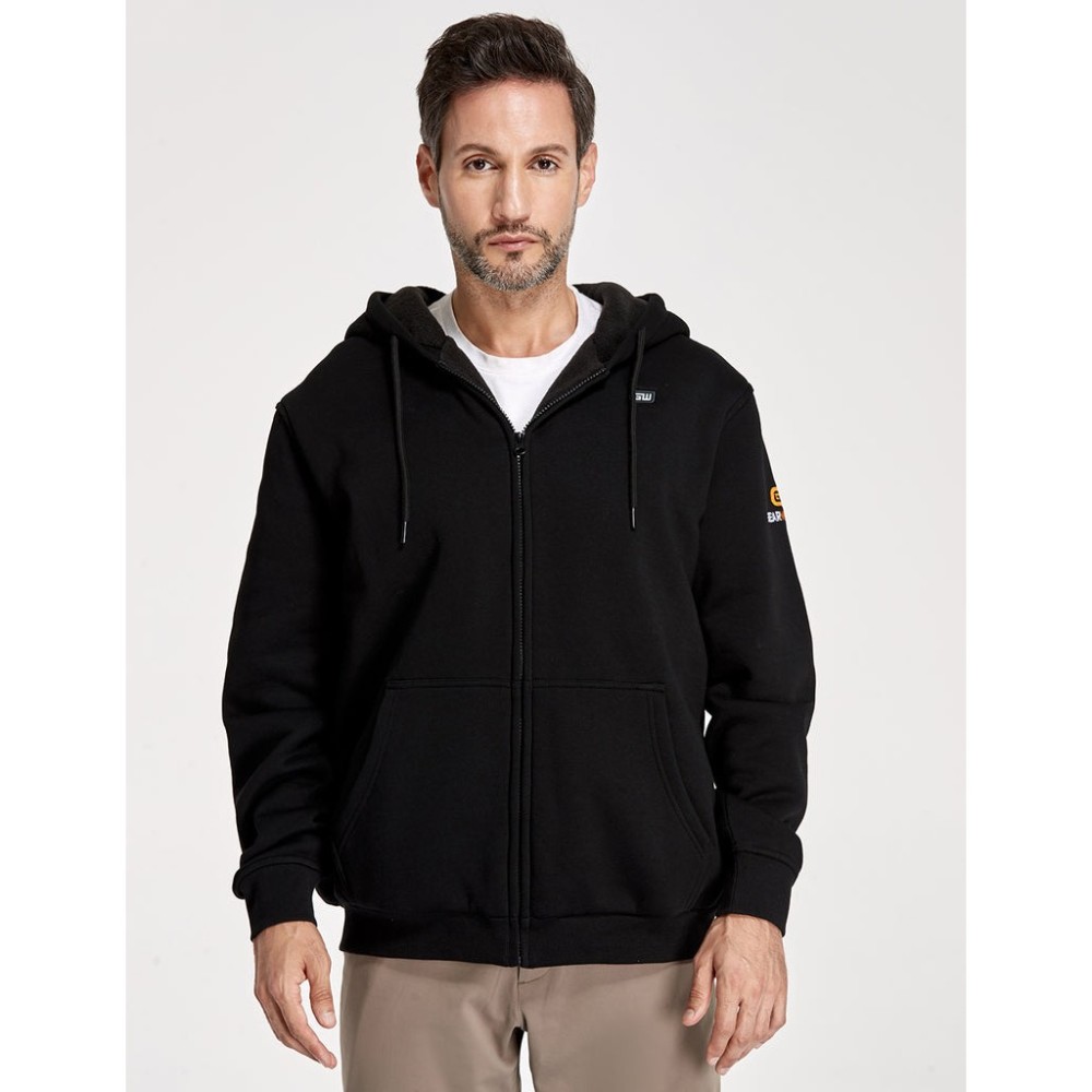 GEARWRENCH Mens Black Heated Full Zip Hoodie Kit Small - Flockneti