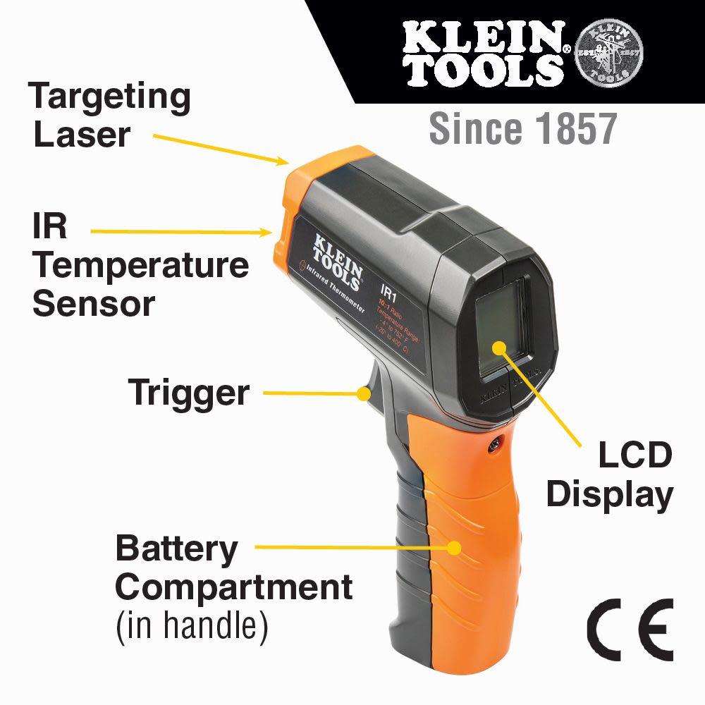 Klein Tools Infrared Thermometer with Laser - Flockneti