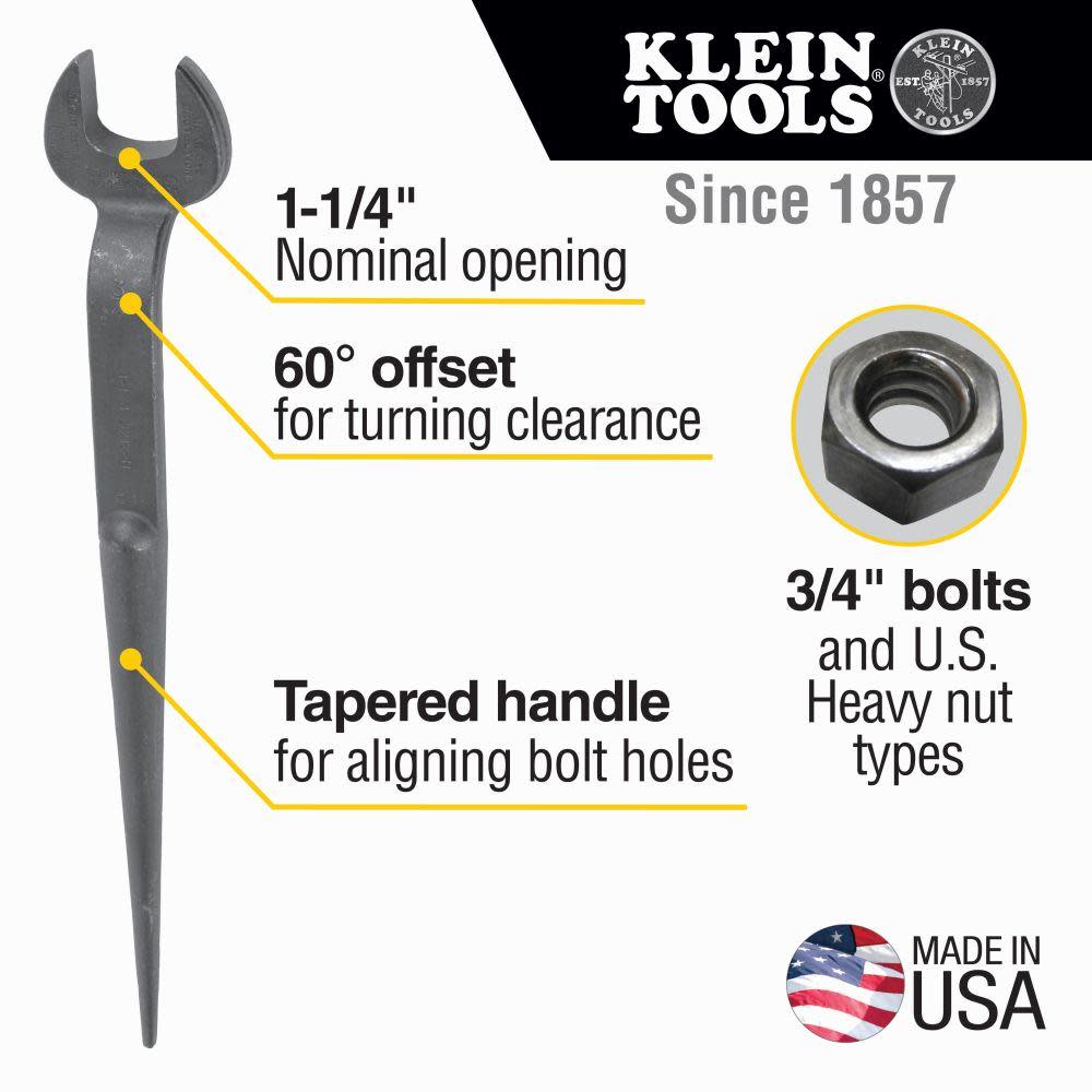 Klein Tools Spud Wrench 1-1/4″ Heavy Nut - Flockneti