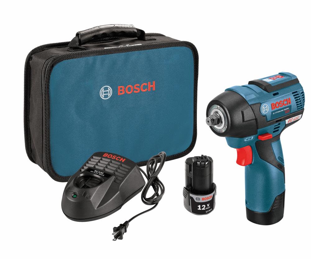 Bosch 12V MAX EC Brushless 3/8 In. Impact Wrench Kit - Flockneti