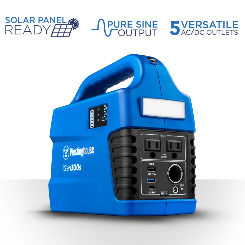 Westinghouse Outdoor Power iGen Solar Generator Portable 296 Watt Hour - Flockneti