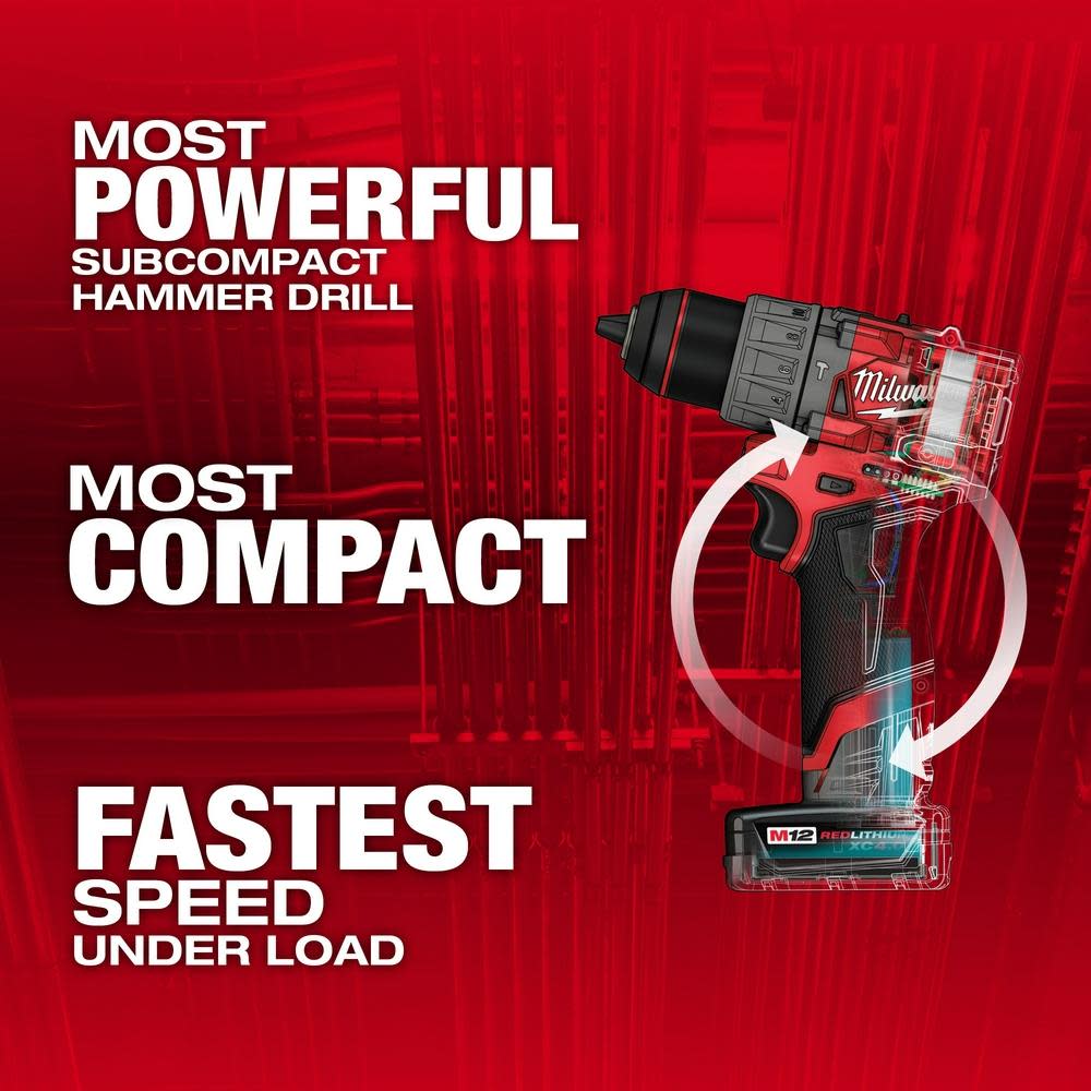 Milwaukee M12 FUEL 1/2″ Hammer Drill/Driver Kit - Flockneti