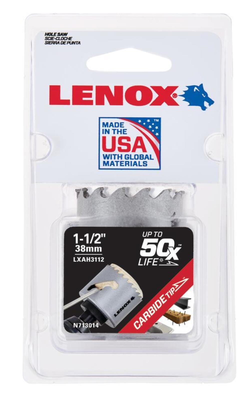 Lenox Hole Saw Carbide Tipped 1 1/2″ 38mm - Flockneti