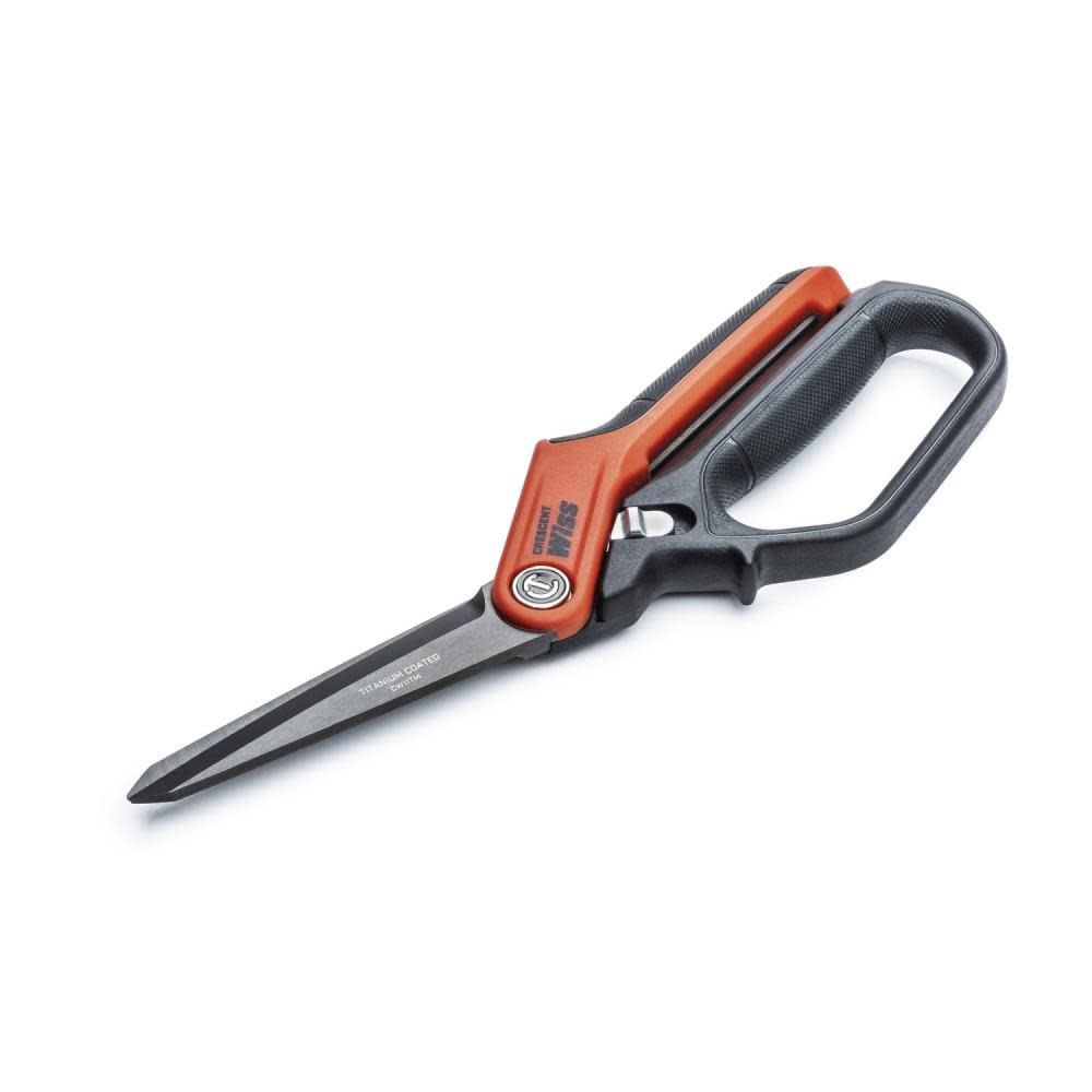 Crescent Wiss 11″ Tradesman Shears Single Ring Heavy Duty Titanium Coated - Flockneti