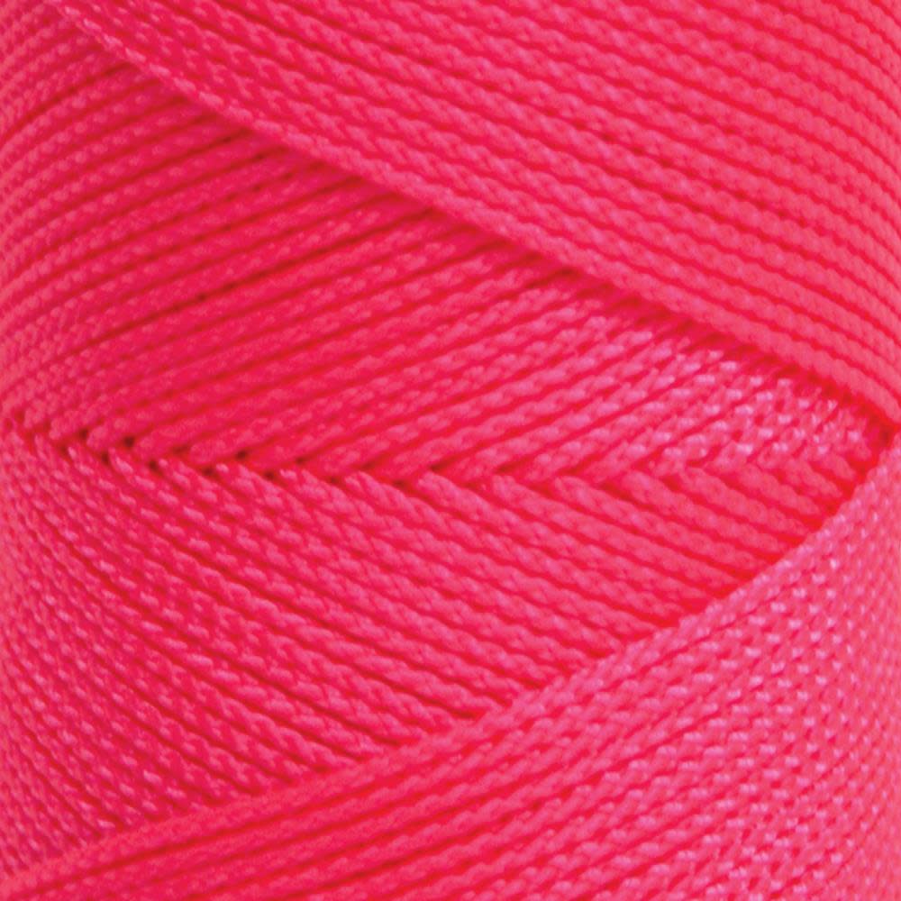 Kraft Tool Co Fluorescent Pink Braided Mason’s Line – 250 Ft. Tube - Flockneti