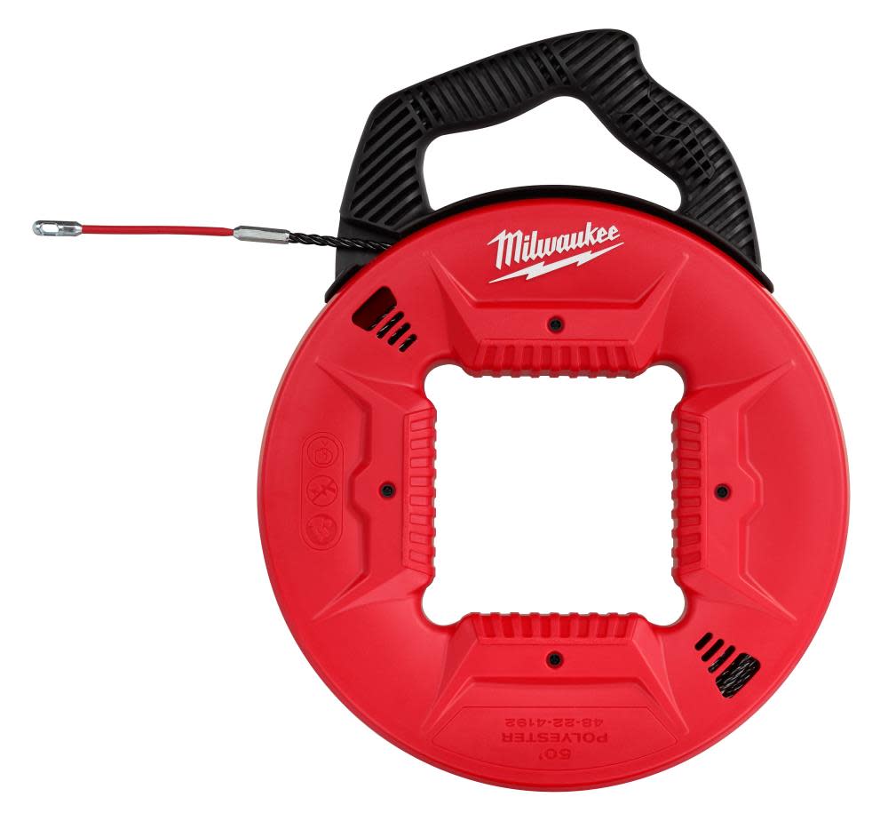 Milwaukee 50 Ft. Polyester Fish Tape with Flexible Metal Leader - Flockneti