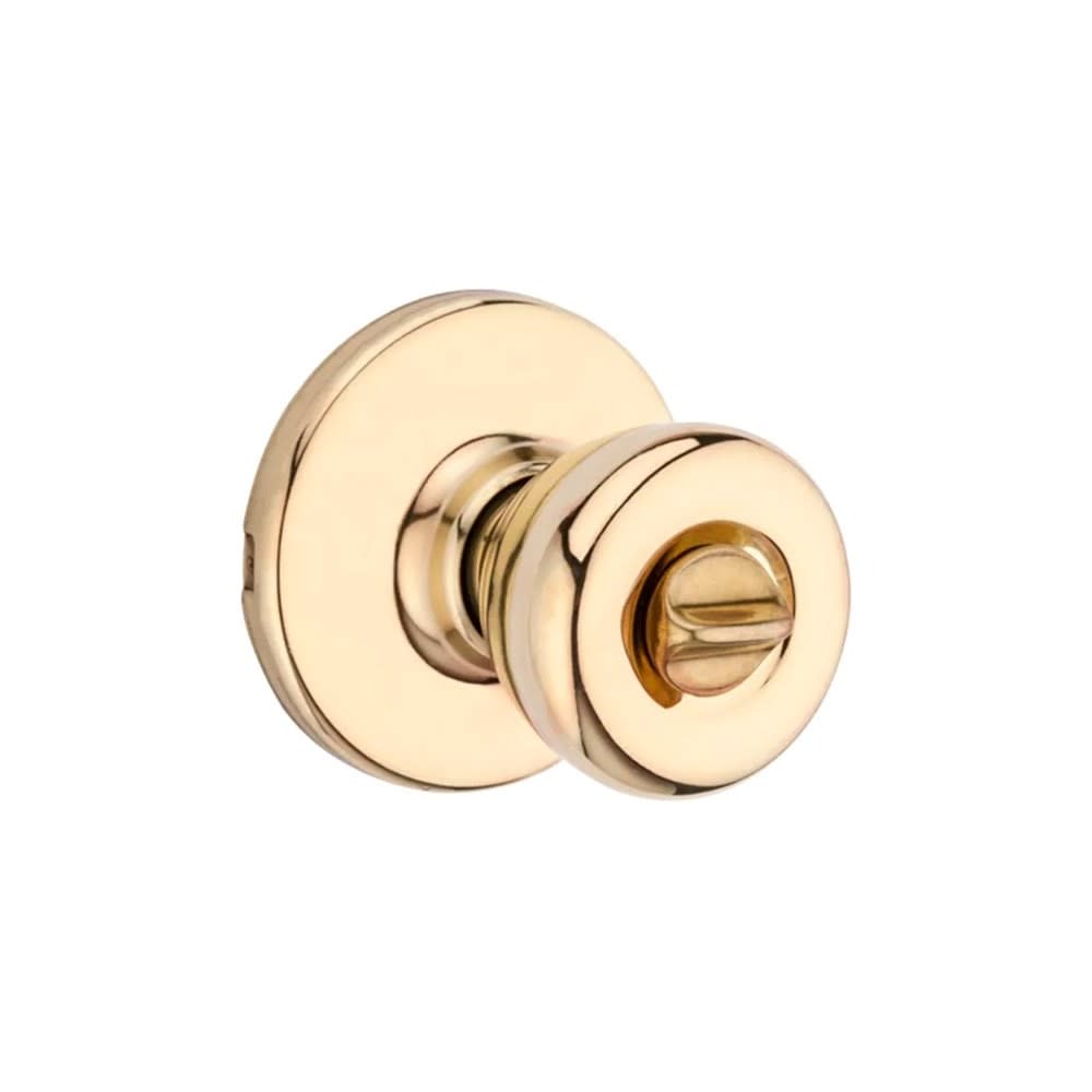 Kwikset Polished Brass Bed/Bath Tylo Mobile Home Privacy Door Knob Set - Flockneti