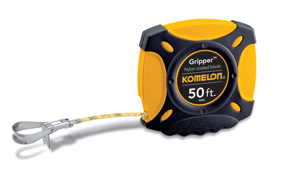 Komelon 50′ x 3/8″ Close Case Long Steel Gripper Series Tape Measure - Flockneti