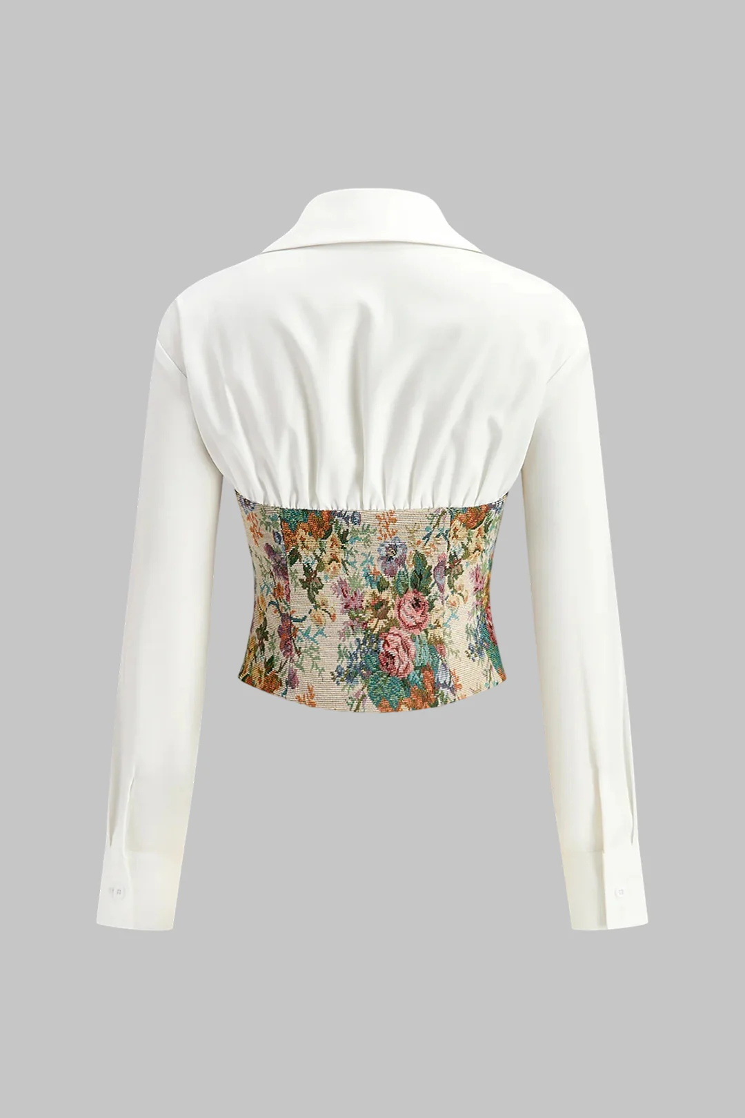 Jacquard Patchwork Long-Sleeve Shirt - Flockneti