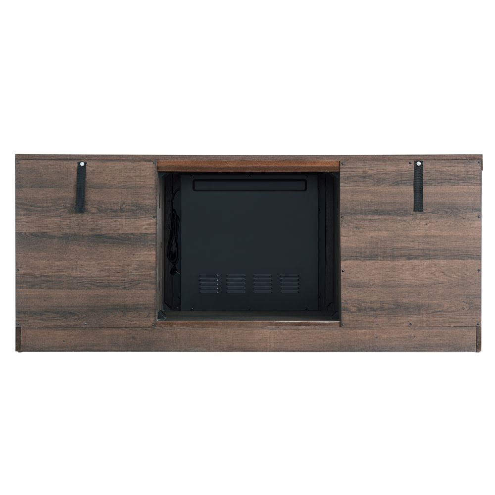 Hearthpro Media Electric Fireplace with Industrial Details - Flockneti