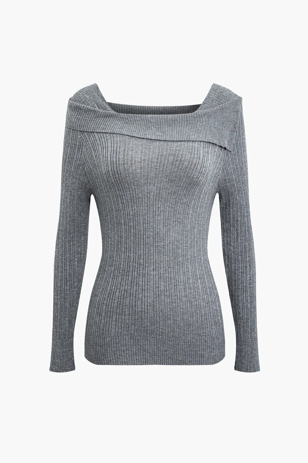 Asymmetrical Off-Shoulder Long-Sleeve Top - Flockneti