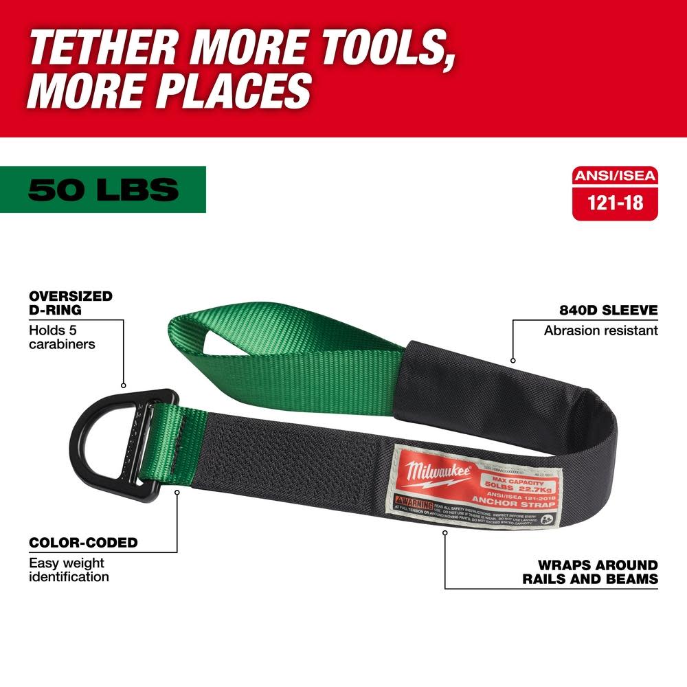 Milwaukee 50 Lbs. Anchor Strap - Flockneti