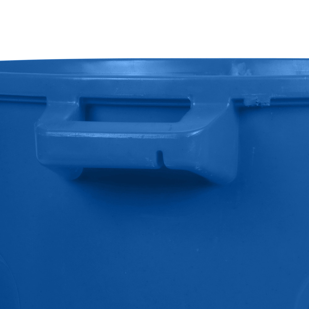 Toter 55 Gallon Round Trash Can with Lift Handle Blue - Flockneti